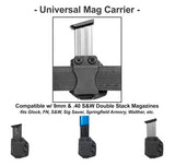 IWB Double Stack Magazine Universal Carrier 9mm-.40