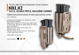 T.A.C.S. Double Pistol Magazine Carrier - 8BL02