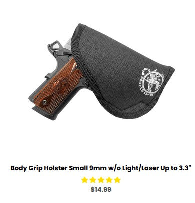 IWB  Multi Gun - Body Grip Holster Small 9mm w-o Light-Laser Up to 3.3''