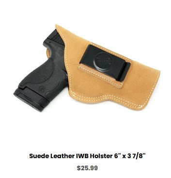 IWB  Multi Gun - Suede Leather IWB Holster 6 3-8'' x 4''