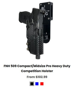 FNH 509 Compact Tactical Midsize Pro Heavy Duty Competition Holster  - OWB Holsters