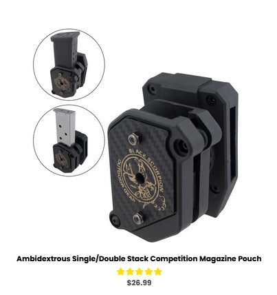 G19X Glock 17, 19, 22, 44, 45 OWB Kydex Paddle Holster - OWB Mag Carriers