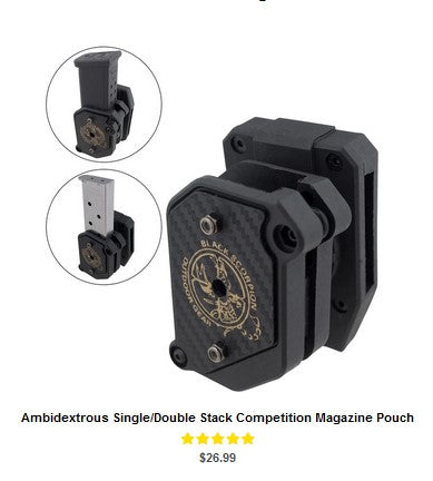 G22 Ambidextrous Single-Double Stack Competition Magazine Pouch - OWB Mag Carriers