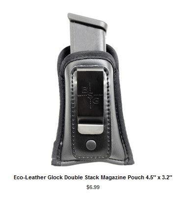 G22 Eco-Leather Glock Double Stack Magazine Pouch 4.5'' x 3.2'' - IWB Mag Carriers