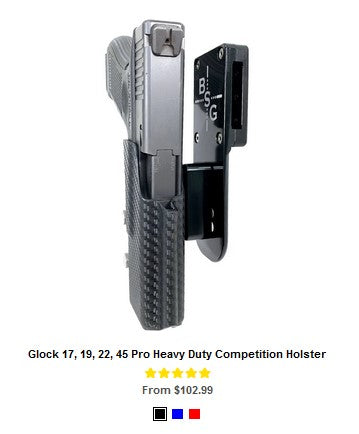 G22 Glock 17, 19, 22, 45 Pro Heavy Duty Competition Holster - OWB Holsters