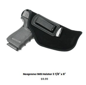 G22 Neoprene IWB Holster 3 7-8'' x 8'' - IWB Holsters