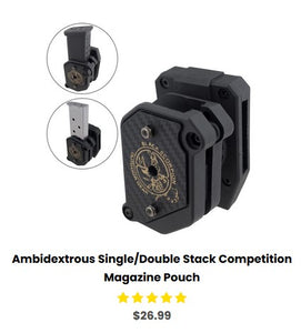 H&K VP9SK Ambidextrous Single-Double Stack Competition Magazine Pouch - OWB Mag Carriers