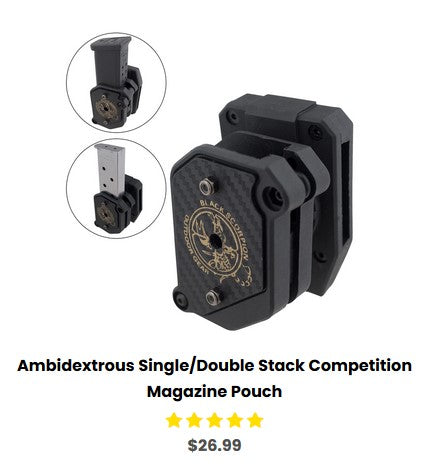 H&K VP9SK Ambidextrous Single-Double Stack Competition Magazine Pouch - OWB Mag Carriers