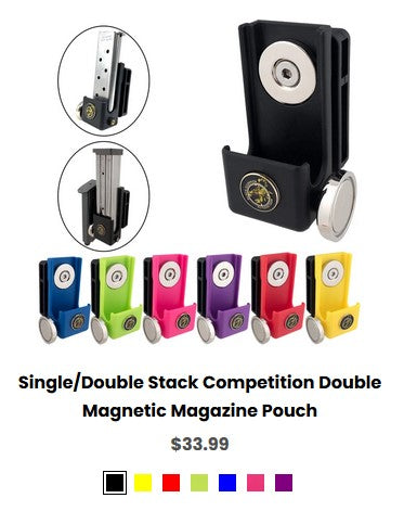 H&K VP9SK Single-Double Stack Competition Double Magnetic Magazine Pouch - OWB Mag Carriers